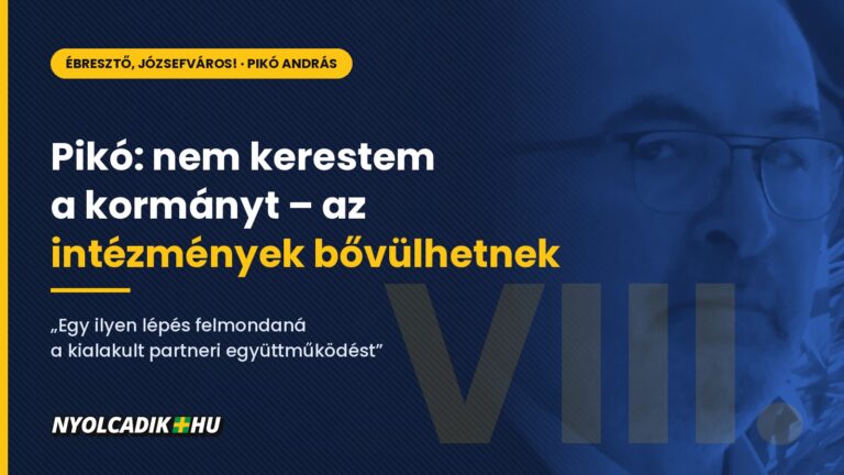 Pikó András polgármester portréja a Nyolcadik.hu grafikáján: nem kerestem a kormányt – az intézmények bővülhetnek